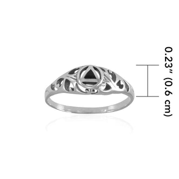 AA Recovery Silver Ring TRI1270 - Jewelry